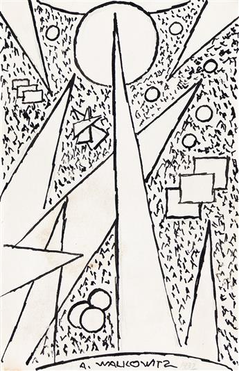 ABRAHAM WALKOWITZ (1878 - 1965, RUSSIAN/AMERICAN) Variations on a theme (Group of six abstractions).
